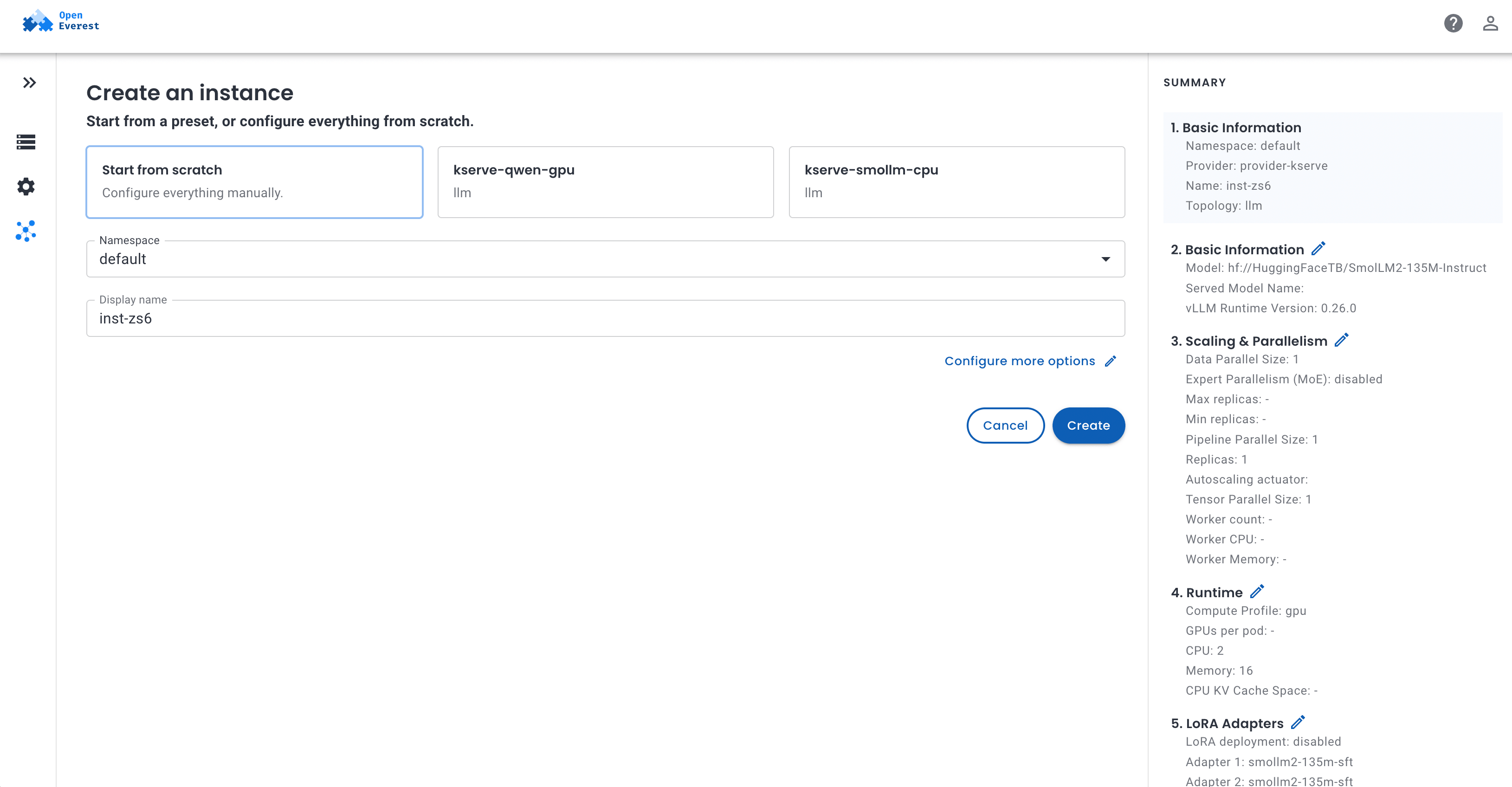 Solanica - Blog - OpenEverest model creation with Kserve